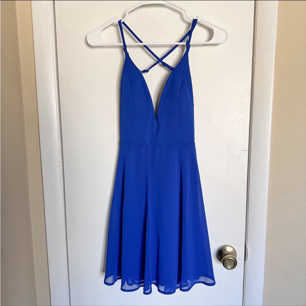 Charlotte Russe • Strappy Skater Dress • Royal Blue • Size XS - Picture 2 of 8